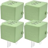 644 Relay 4H0951253 V23136-J0006-X079 (4-Pack) 12V 40A 4-Pin SPST Automotive Power Relay Compatible with Volkswagen Jetta GTI Tiguan Passat and Fits Audi A4 Q5 A6 Fixes P0688 P0230 Stalling