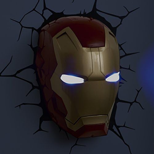 Marvel Iron Man Mask 3D Wall Light