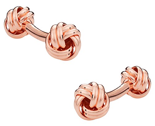 Cuff-Daddy Mancuernillas Doble Nudo Tono Oro Rosa con Caja