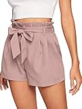 bermudashorts damen sport Damen Rüschen Sommer Shorts mit Schleife und Gürtel.