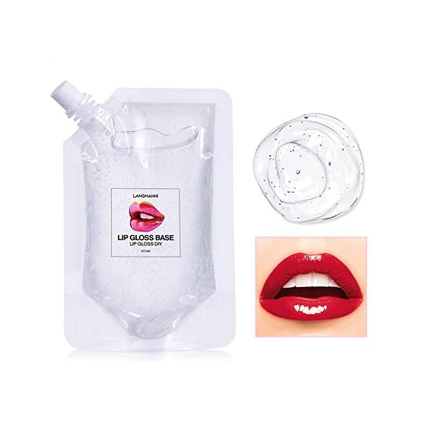 2Pack-DIY-Homemade-Moisturizing-Lip-Gloss-Base-Lip-Makeup-Primer-Basic-Lipstick-Material-Natural-Non-stick-Clear-Lip-Gloss-Base-Making-Lip-Gloss-Supplies-2Pack-100ml 2Pack DIY Homemade Moisturizing Lip Gloss Base, Lip Makeup Primer Basic Lipstick Material, Natural Non-stick Clear Lip Gloss Base Making Lip Gloss Supplies, 2Pack 100ml (Transparent)