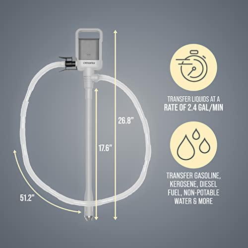DEWAY Automatic Fuel Transfer Pump with Nozzle for Quick Flow Control