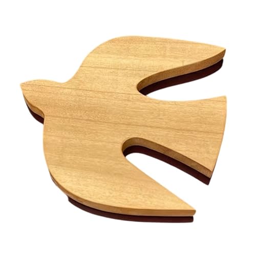 Lodoot Design unico a forma di rondine, scultura in legno, ornamento da appendere alla parete, per collezionisti d'arte e camera dei bambini, decorazione decorativa in legno a forma di rondine