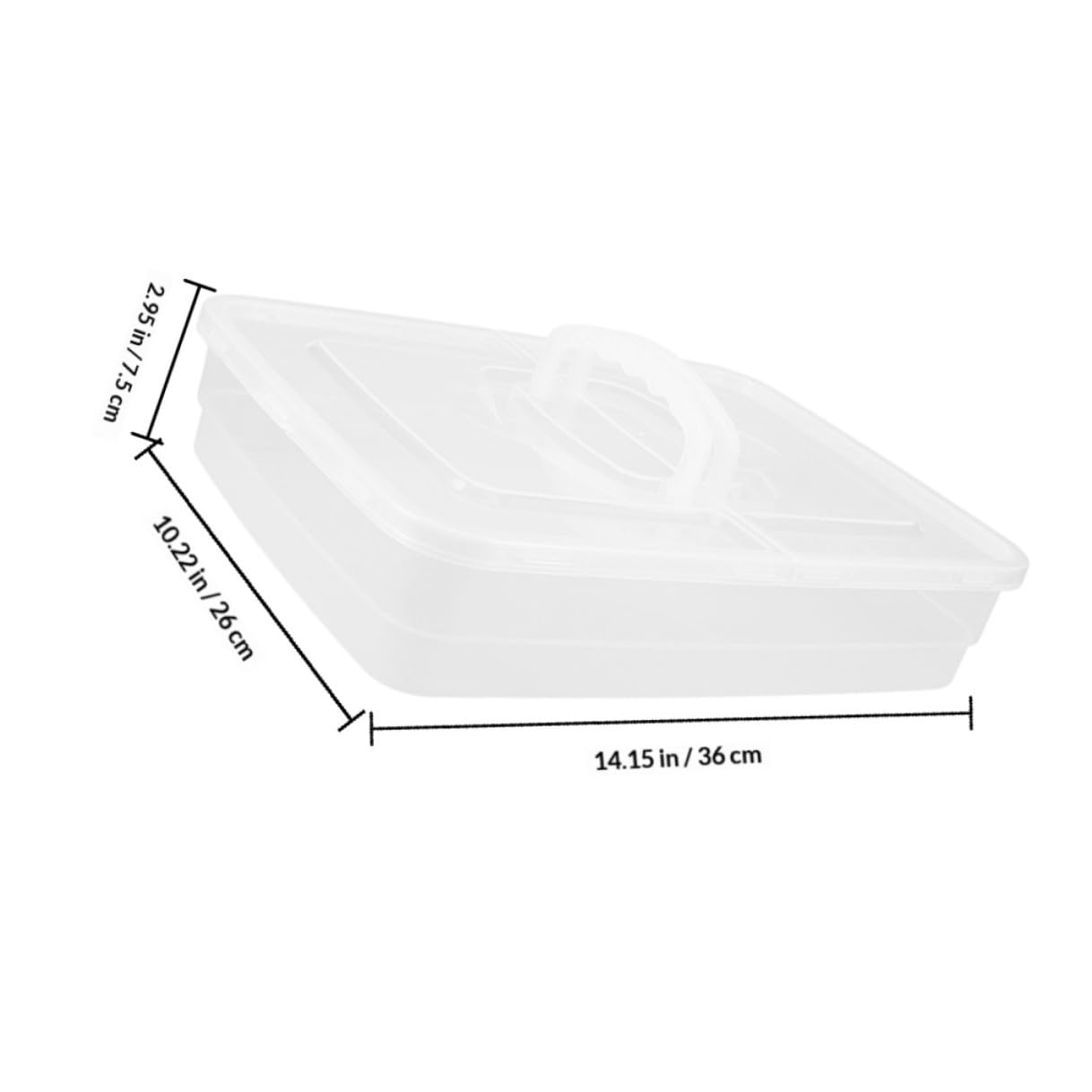 BESPORTBLE Contenitore per Pizza Lievitazione 2 Pezzi in Plastico con Coperchio e Manico Design Impilabile Salvaspazio per Fermentazione e Conservazione Impasti