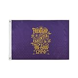 Bad Bananas Omega Psi Phi Official Vendor - Large Wall Flag - Wall Decor - 3 x 5 - Friendship is Essential to the Soul (FIETTS) - Fraternity Paraphernalia