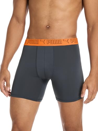 Puma Herren-Boxershorts, 5er-Pack, Schwarz/Grau/Marineblau/Hell, Large – Ansicht 8
