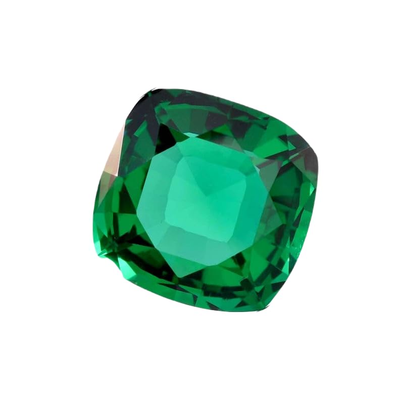 Émeraude naturelle 14x14mm pour remplacer une pierre perdue sur bague ou collier