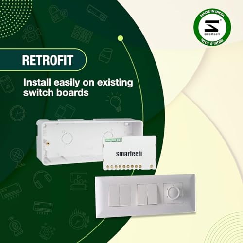 Image of smarteefi Wifi 6 Node Switch (5 + 1 Node 16A), 2 Way, STD-SERIES, Retrofit Toggle Smart Switch For Home Automation, Works With Existing Switches, No Hub Required, Compatible With Alexa & Google Home