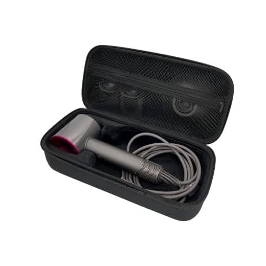 LITTECA hard case for Dyson hair dryer hard travel storage Caring Case with All Attachments All Black