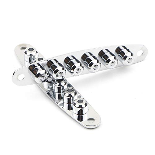 Embouts pour guitare basse contre le jeu de fixation kit chrome 2 pièces - 5