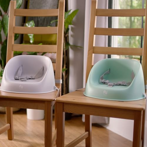 Image of Ingenuity: ity by Ingenuity My Spot Easy-Clean Baby Booster Feeding Chair, 3-Point Harness, Washable Removable Straps - Green