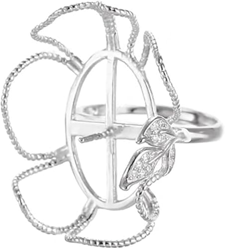 Base de anillo de plata de ley 925 ajustable para anillo de piedras preciosas irregulares, ajuste de búsqueda en blanco, fabricación de joyas hechas disponible en Yaxa Guatemala