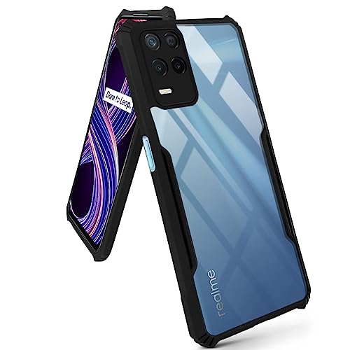 Image of Jkobi Back Cover Case for Realme 8s 5G (Shockproof with Polycarbonate Clear Panel | Professional Black)