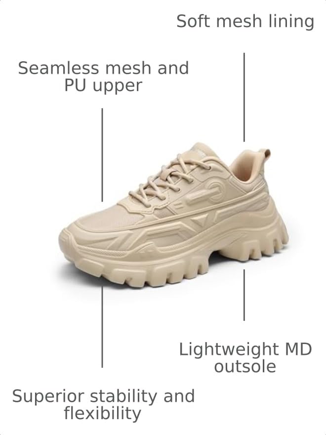 Image of DREAM PAIRS Women's Chunky Platform Fashion Sneakers