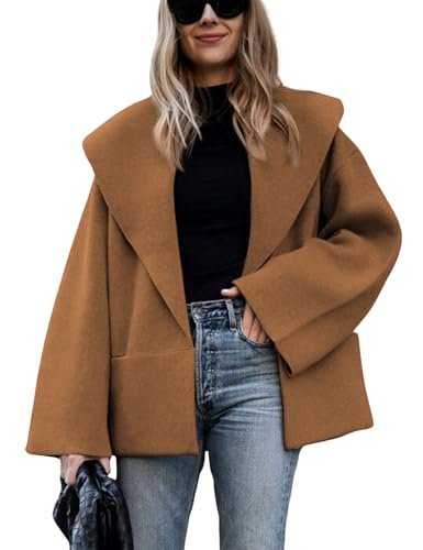 Hooever Women's Oversized Shawl Collar Knit Cardigan