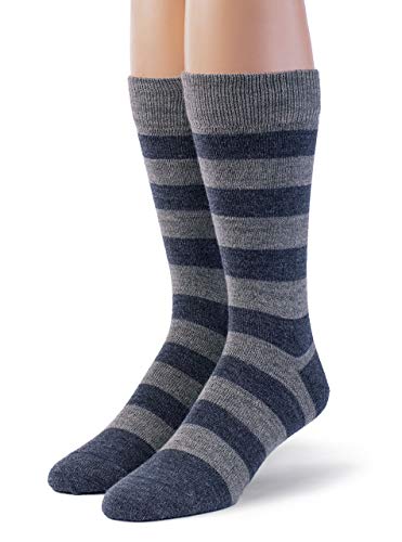 WARRIOR ALPACA SOCKS - Fresh Classic Rugby Stripe - Alpaca Wool Dress Socks