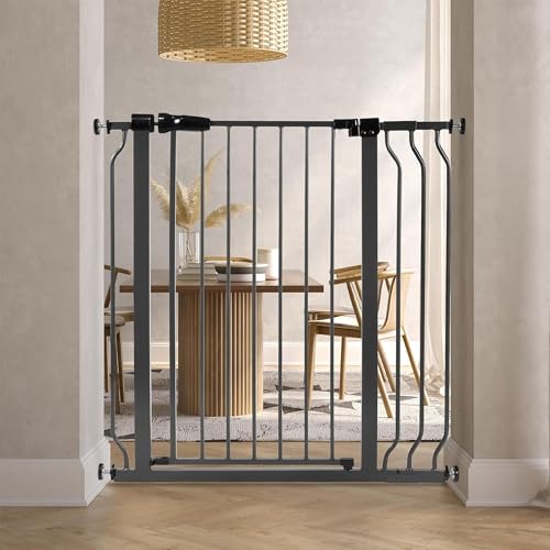 BalanceFrom Easy Walk-Thru Safety Gate for Doorways and Stairways with Auto-Close/Hold-Open Features, 36-Inch Tall, Fits 29.1 - 38.5 Inch Openings, Graphite
