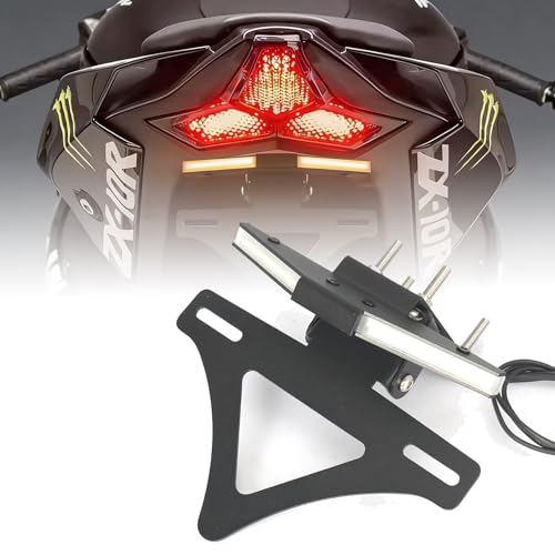 Motorcycle Rear License Plate Holder Compatible with KAWASAKI NINJA ZX-10R ZX10R 2025 (2023-2026) Tail Tidy Fender Eliminator Kit ZX-10R ZX10R Fender Eliminator Kit with TurnSignals
