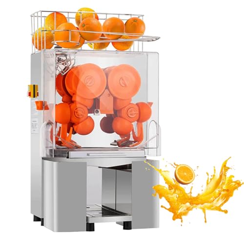 KJZQXYX Máquinas exprimidoras de Naranjas comerciales de 120w, Extractor automático de Jugo de masticación Lenta, para Naranjas de φ40-90mm, 20-22 PCS/Min