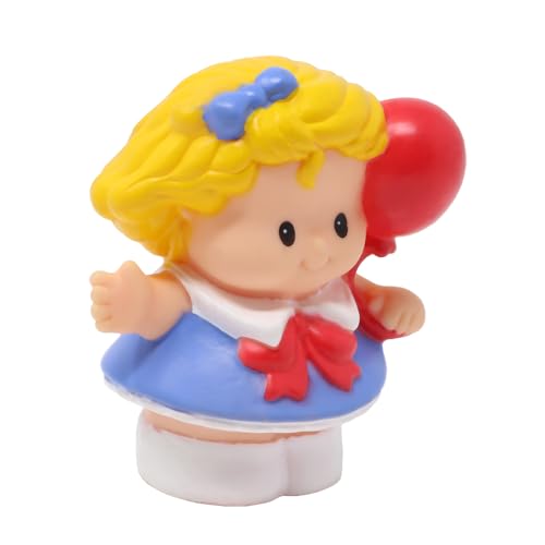 Fisher-Price Replacement Part Little People Collectible 4th of July Circus Train Playset - Replacement Blonde Sarah Lynn Figure Holding Red Balloon