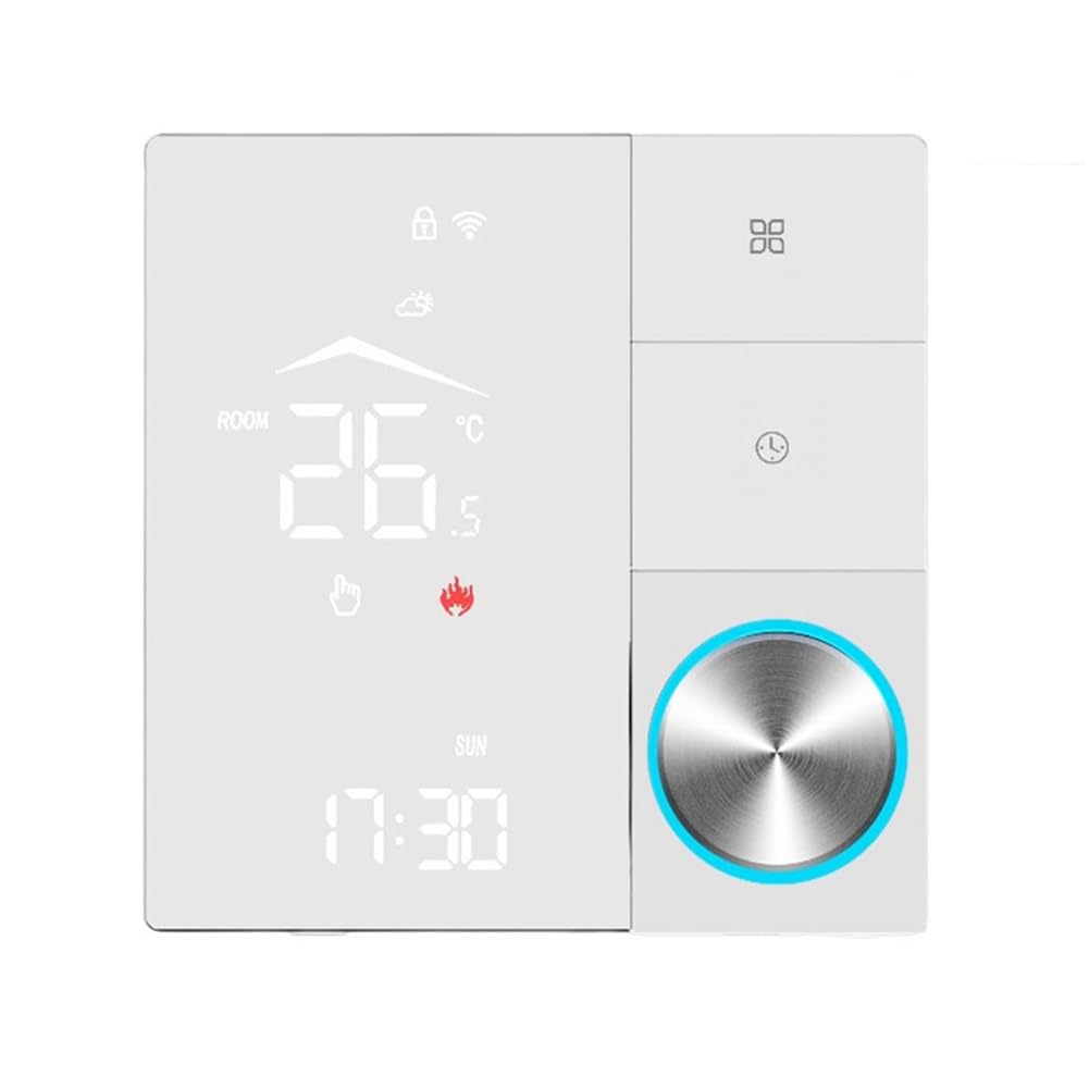 Aundhegrtt Voice-Control for Water Heating/Gas Boiler System Programmable Tuya WiFi Thermostat for Home Heating B