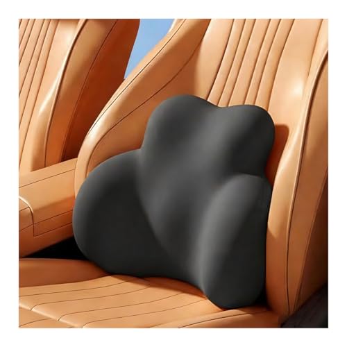 YJXSD Car Lumbar Support Pillow for Ford F-150 2005-2022 2023 2024 2025 Memory Foam Back Support Cushion Breathable Car Seat Lumbar Pad Accessories,Dark Gray