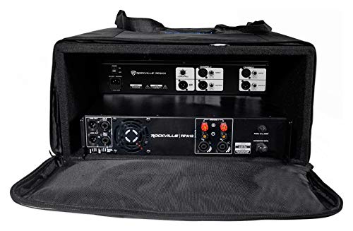 Image of Rockville RRB55 5U Rack Bag Double-Sided Case, 16 inch Depth, Shoulder Strap