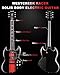 WestCreek RACER Solid Body Electric Guitar, SG guitar, Rounded End Frets, Bone nut, Rosewood Fingerboard, Mahogany Body (Black-Red Stripe)