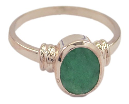 Bague émeraude indienne le cadeau éternel en argent 925 précieux