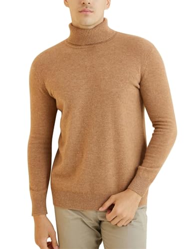 Men’S Merino Wool Turtleneck Knit Pullover Sweater Warm Solid Pattern Long Sleeve Thick Casual Style Jumper Top2
