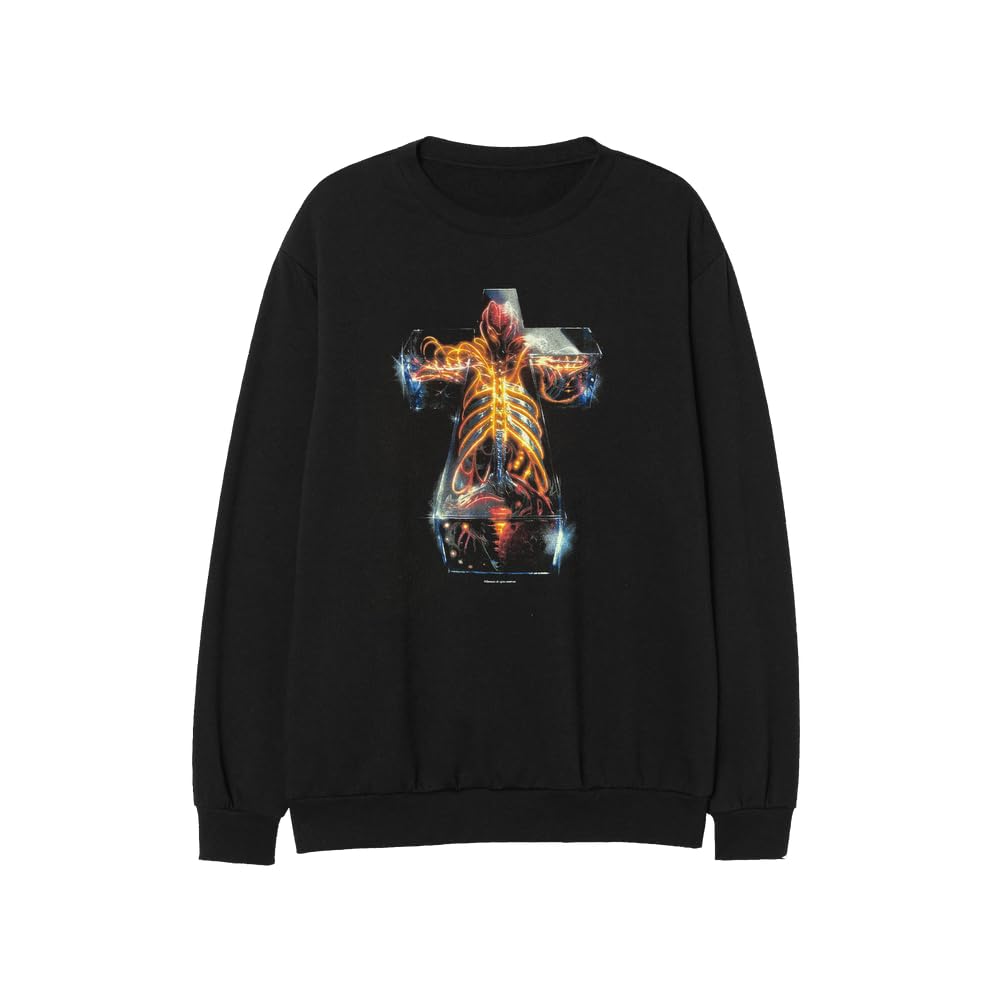 Justice Unisex Black Hyperdrama Cross Sweatshirt - Xl, Xl