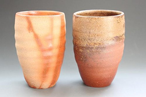 Bizen Ware Pair Beer Mugs, 300cc Artisan Ceramics