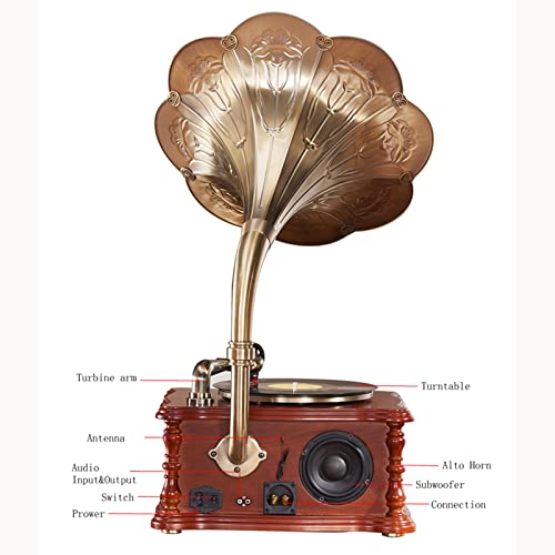 GKPLY Phonographe à Platine Vinyle rétro, Haut-Parleur sans Fil, Tourne-Disque à 2 Vitesses (33/45 TR/Min), avec entrée… - Les Beatles, Paul McCartney, John Lennon, RIngo Starr, George Harrison GKPLY Phonographe à Platine Vinyle rétro, Haut-Parleur sans Fil, Tourne-Disque à 2 Vitesses (33/45 TR/Min), avec entrée… – Image 4