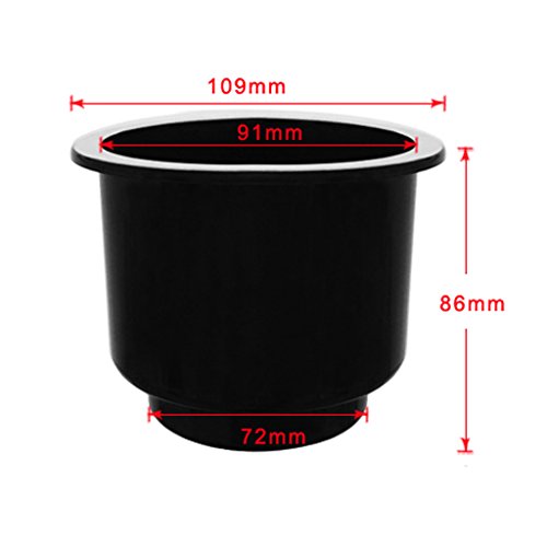 Portavasos plástico negro para auto barco 2 niveles miniatura 3