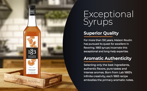 Image of 1883 Tangerine for Drinks, Made in France, 1 Liter Glass Bottle