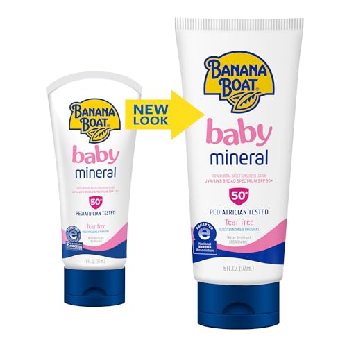 Image of Banana Boat Mineral Baby Sunscreen Lotion SPF 50, 6 oz (2 Pack)