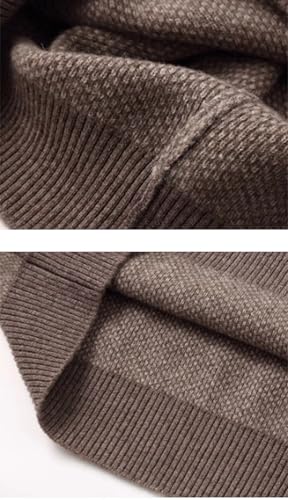 Rivccku Mens Knitted Jumper 100% Cashmere Cable Knit Jumper for Long-Sleeve Pullover Jumper Casual Crew Neck Warm4