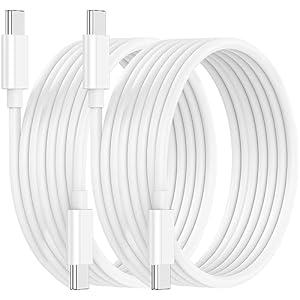 2 Pack USB C to USB C Cable for iPhone17/16/15/Pro/Mini/Max... Usbc to Usbc Cord, 3M Type Charging Cable for iPhone15 Pro,MacBook/iPad Air/Mini/Pro/Samsung 23+/23/22+/22/21+/21