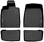 SMARTLINER Custom Fit All Weather 2 Row Black Floor Mat Liner Set Compatible with 2022-2023 Audi e-tron GT/ Audi RS e-tron GT