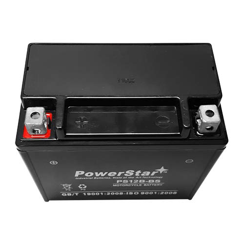 PowerStar Replacement Battery for UT12B-4 YT12B-BS 12V Yamaha YZF R1 1999 2000 2001 2002
