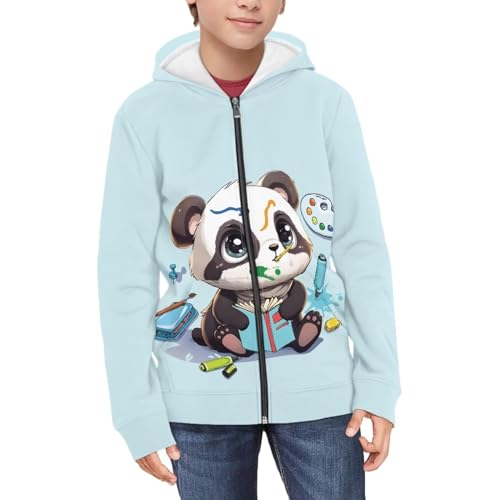 Showudesigns Boys Zip Up Hoodies Long Sleeve Sweatshirts for Girls Front Pocket3