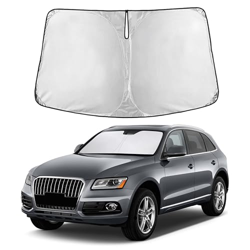 Image of Autovir Windshield Sun Shade Fit for 2009-2015 2016 2017 Audi Q5 | Sunshade, Front Car Window Shades Sun Visor, Blocks UV Rays & Heat, Car Accessories