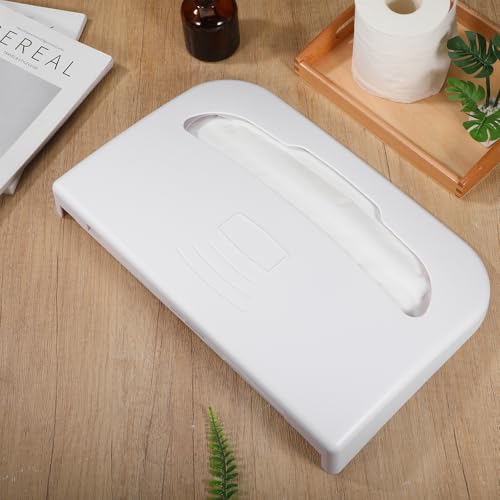 Asientos de plástico dispensador de fundas de inodoro minimalista blanco 6