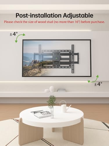 USX-Mount-Full-Motion-TV-Wall-Mount-for-Most-42-86-inch-Flat-ScreenLED4K-TV-Mount-Bracket-Dual-Swivel-Articulating-Tilt-6-Arms-Fits-8-12-16-Wood-StudsMax-VESA-600x400mm-Holds-up-to-132lbs USX Mount Full Motion TV Wall Mount for Most 42-86 inch Flat Screen/LED/4K, TV Mount Bracket Dual Swivel Articulating Tilt 6 Arms, Fits 8” 12” 16" Wood Studs,Max VESA 600x400mm, Holds up to 132lbs - Image 7