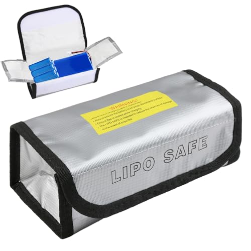 Lipo Battery Safe Bag Fireproof High Temperature Resistance Charging Safety Protection Bag Explosion-proof Large Capacity for Ebike Lithium Battery Charging and Storage