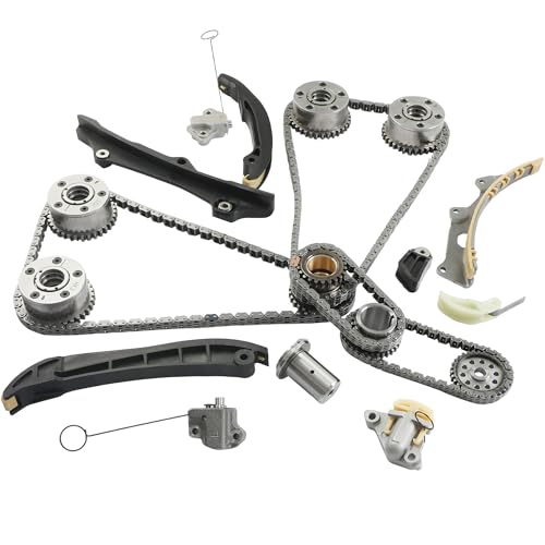 3.6 Engine Timing Chain Kit With 4 VVT Sprockets Fit For Jeep Cherokee Wrangler Dodge Durango Grand Caravan Challenger Ram ProMaster 1500 2500 3500 3.6L V6 2011-2016 5184352AF 5184370AH