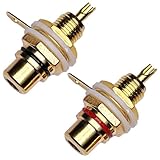Cess RCA Socket Chassis Panel Mount, 10 Pack, Gold Plated, 29 x 23 x 15mm