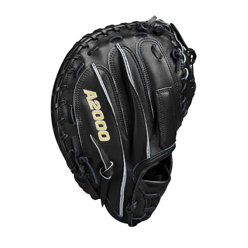 Wilson 2024 Baseball Classics Series A2000 M23 33.5” Baseball Catcher’s Mitt - Right Hand Throw, Black/Yellow