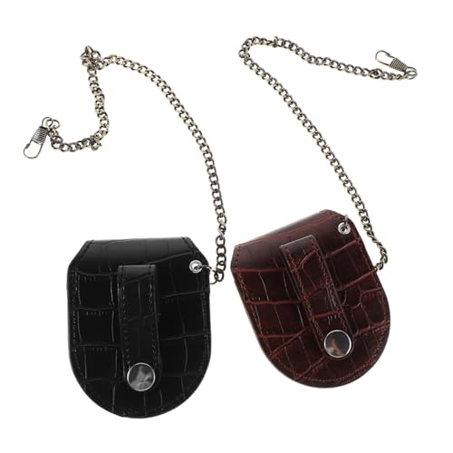 Pochette de rangement pour montre étui PU vintage boîte voyage 2 pièces