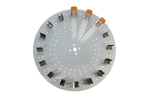 sunLab Aluminium Zentrifugenröhrchen Teller mit 16 Klammern für 15 mL Röhrchen